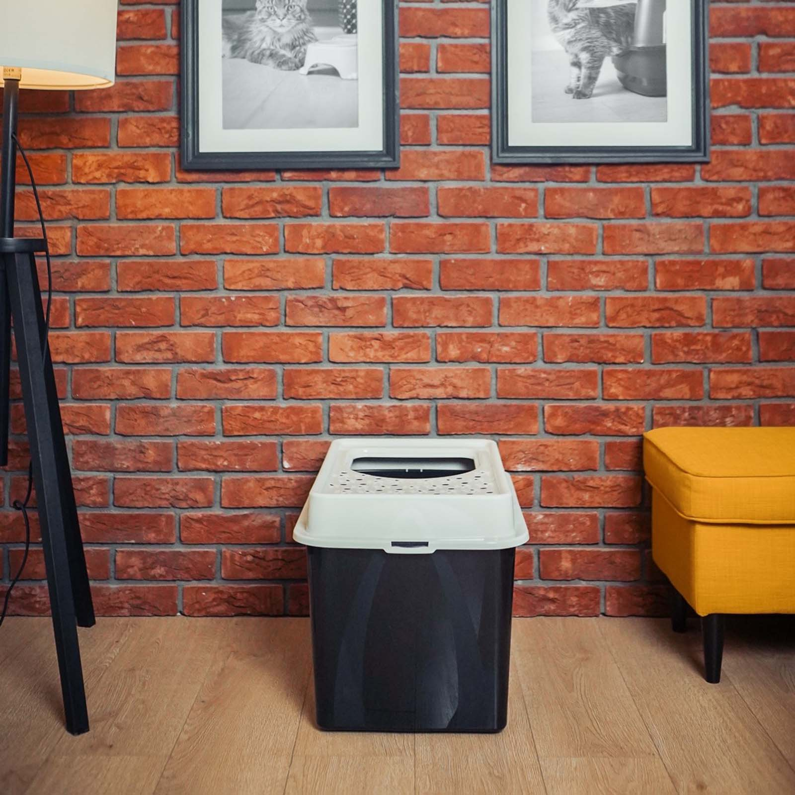 BERTY Eco Katzentoilette Hop In Anti-Rutsch Katzenklo (4000708080) - Schwarz