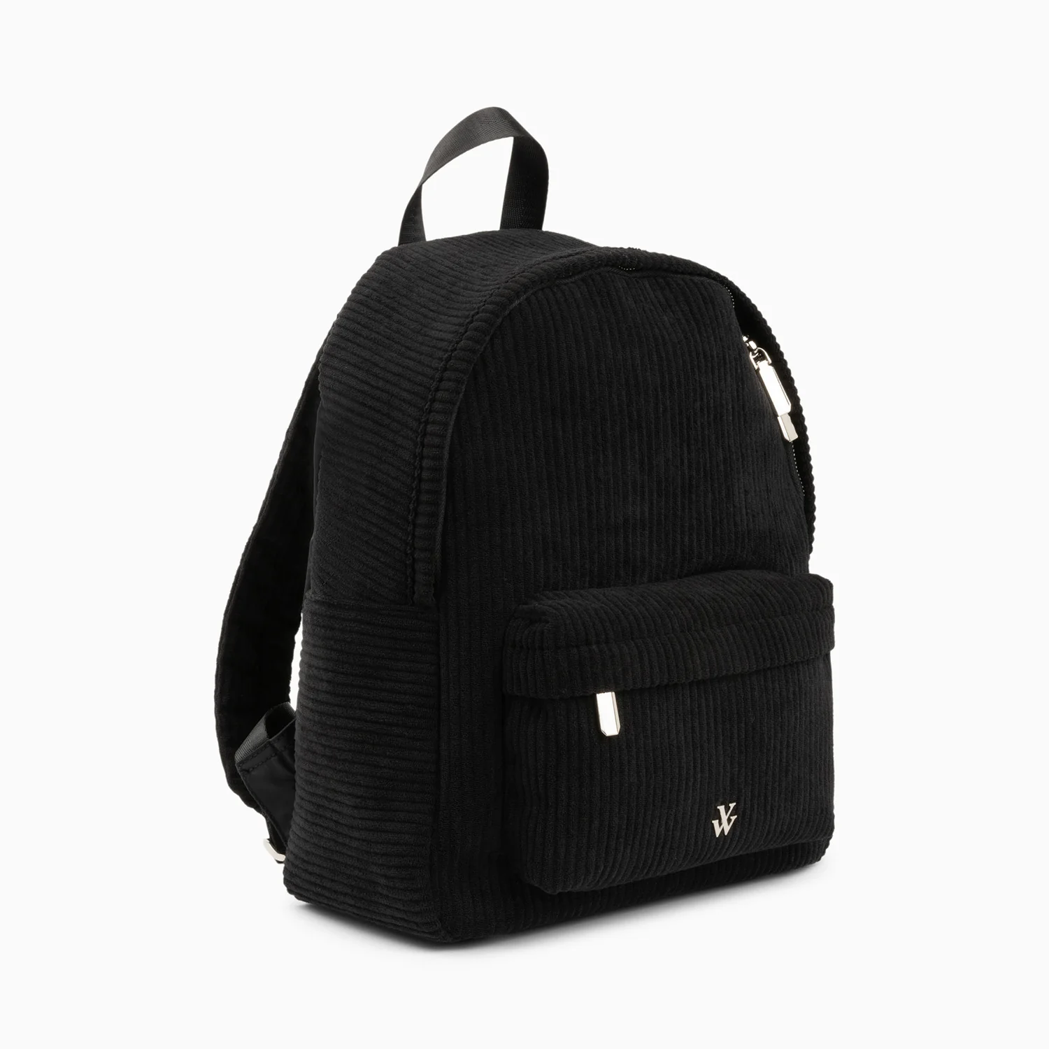 Sacs à dos -Sac à dos Yara noir en velours côtelé