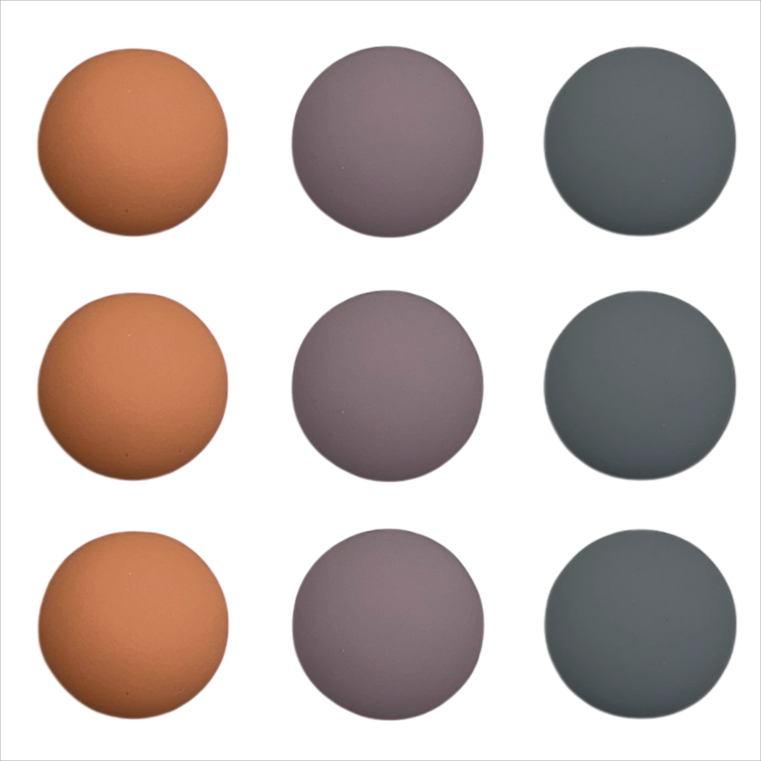 9x magneet - Salmon/heather/grey