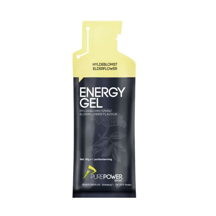 PurePower Unisex Energi-gels Energy Gel 40 g. Elderflower Hvid