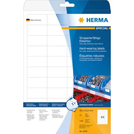 HERMA Etiketten Premium, weiß, 48,3 x 25,4mm, 1100 Stück