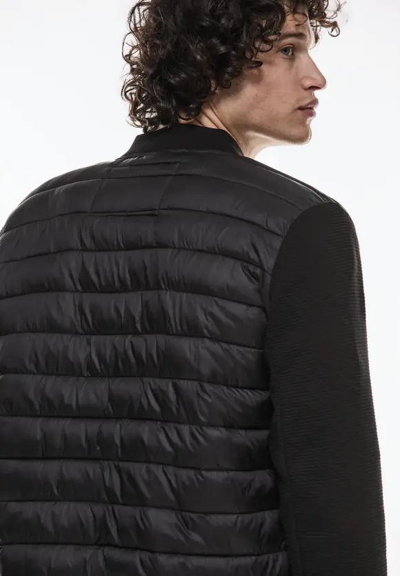 Materialmix Übergangsjacke - limousine black