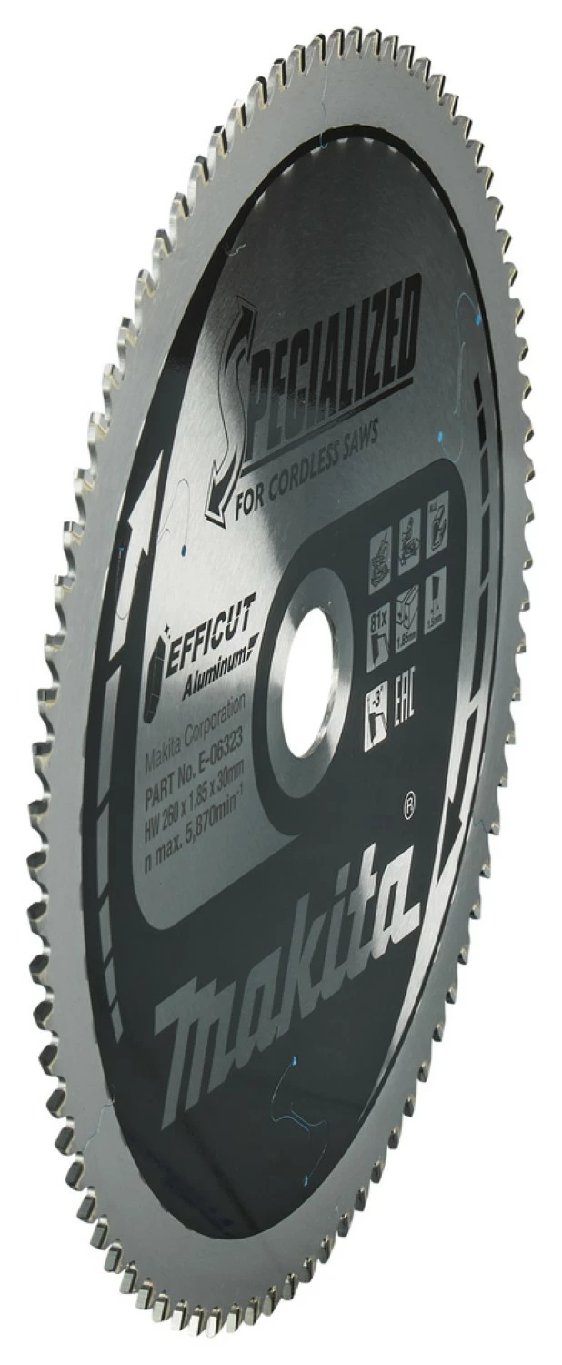 Makita E-06323 Efficut Afkortzaagblad - 260 x 30 x 81T - Aluminium