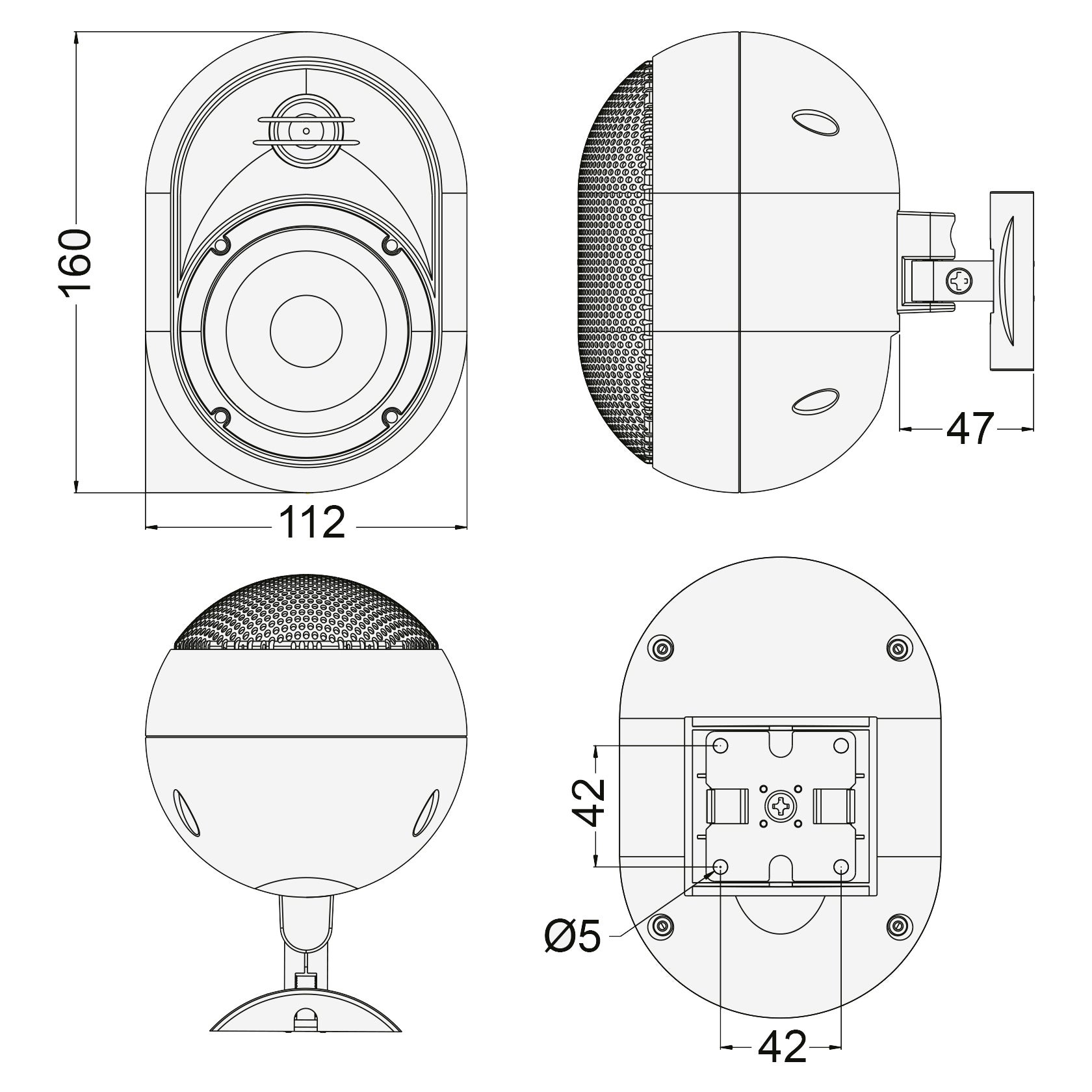 Audiophony JAVA315b set van 2 tropical luidsprekers - zwart