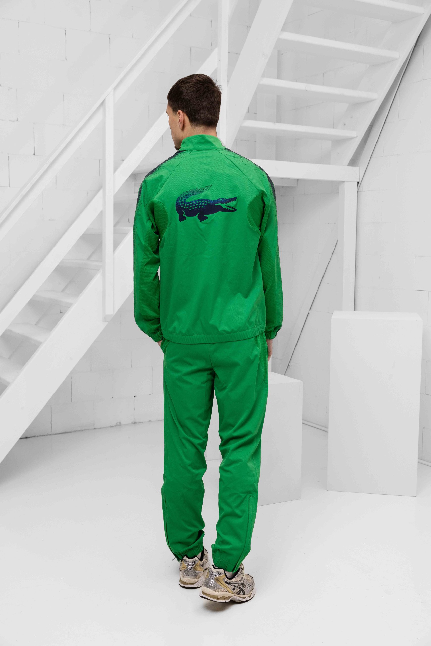 Lacoste Tennis x Daniil Medvedev Trainingspak Heren Groen/Donkerblauw