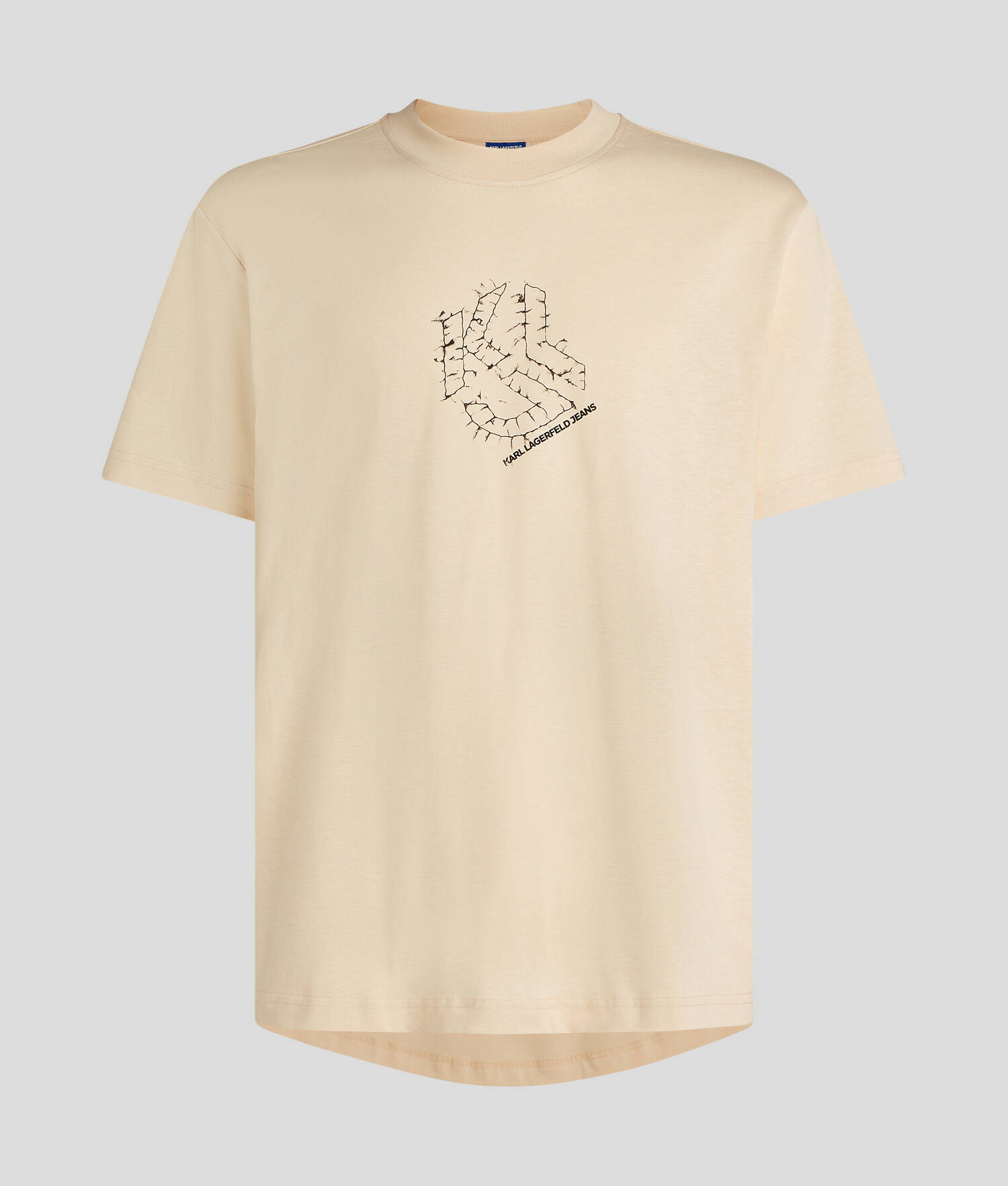 T-SHIRT À OURLET ARRONDI ET MONOGRAMME SHIBORI - Frêne de bois