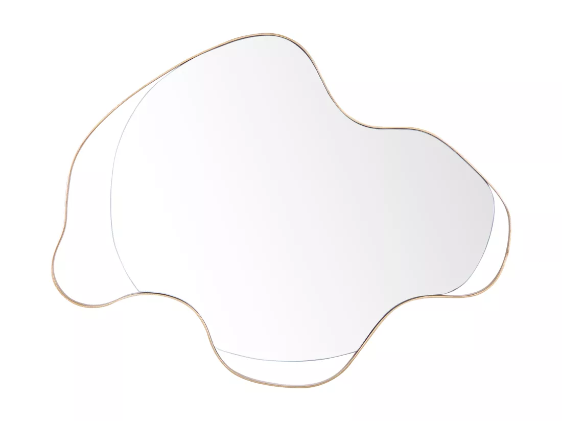 Miroir MELUN 77 cm 59 cm Métal Doré