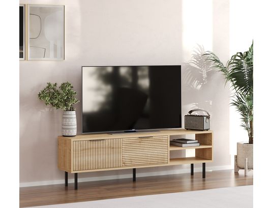CONCEPT1 - Meuble TV Venus chene saphir 150 x 30 x h45 cm