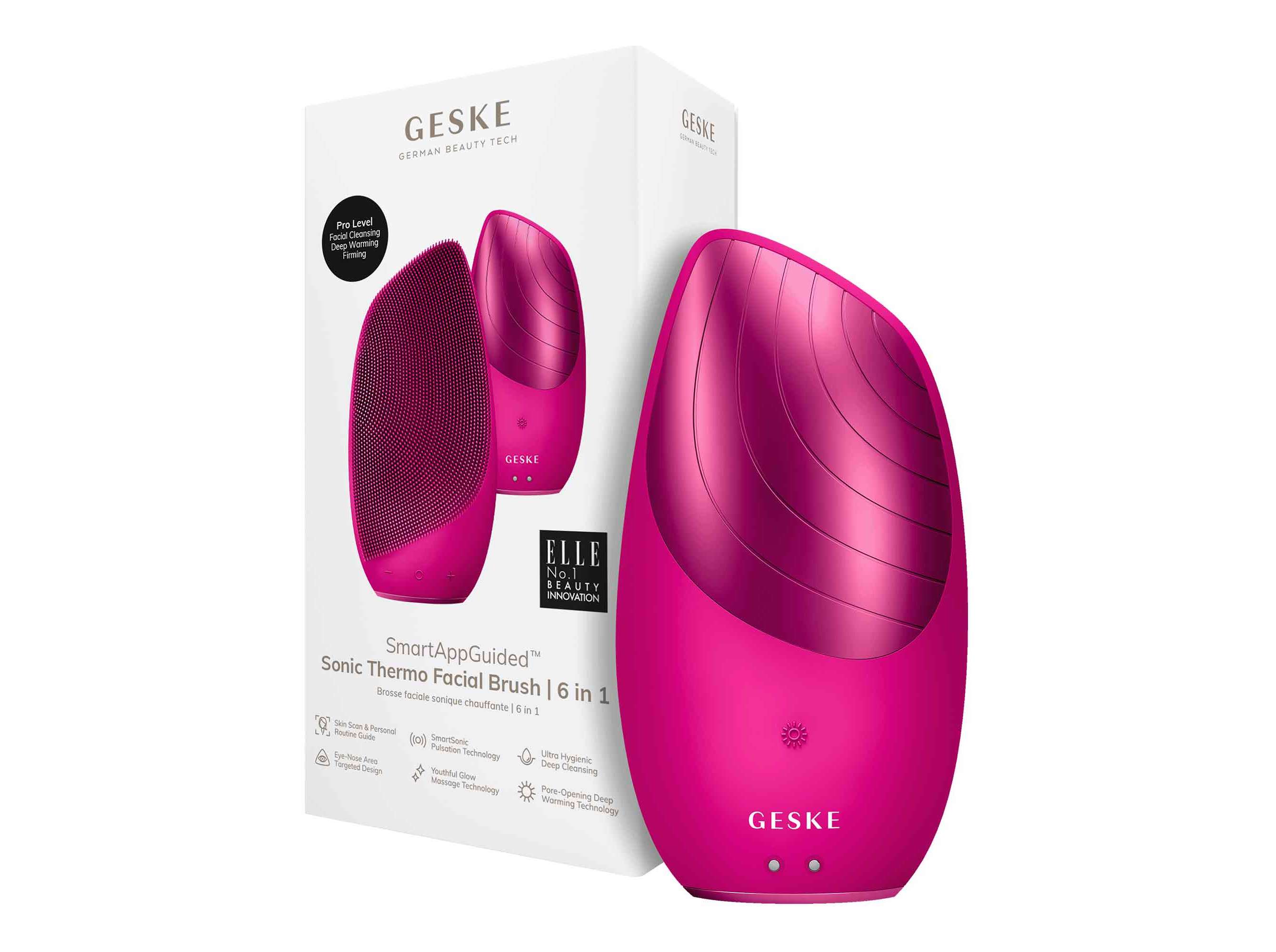 ESCOVA FACIAL GESKE THERMO 6EM1 MAGENTA