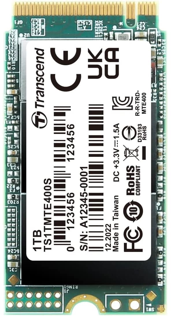 Transcend MTE400S - SSD - 1 TB - intern - M.2 2242 - PCIe 3.0 x4 (NVMe)