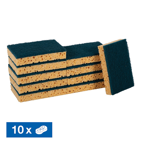Eponges grattantes Spontex Sponrex vertes 13 x 8,4 x 2,8 cm, lot de 10
