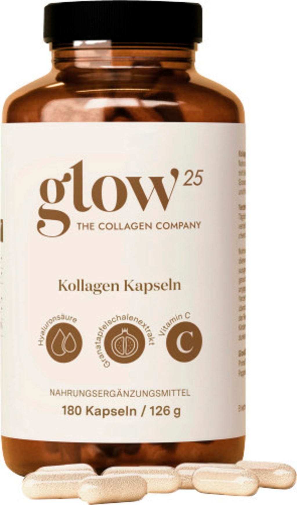 glow25  Kollagen Kapseln, 180 Kapseln