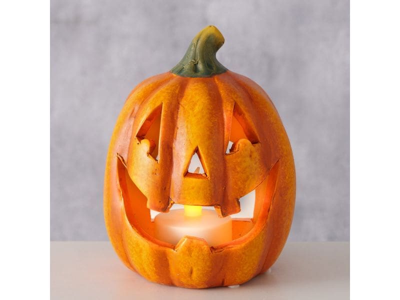 Boltze Teelichthalter Zucca Keramik, 10 x 12.3 cm Thematisch dekorativer Kerzenleuchter