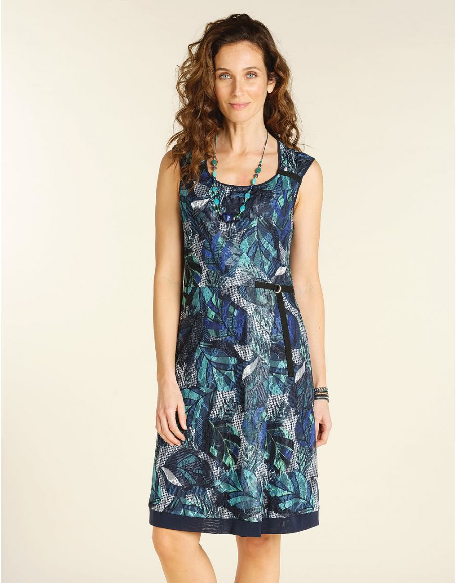 Robe bleue résille chic