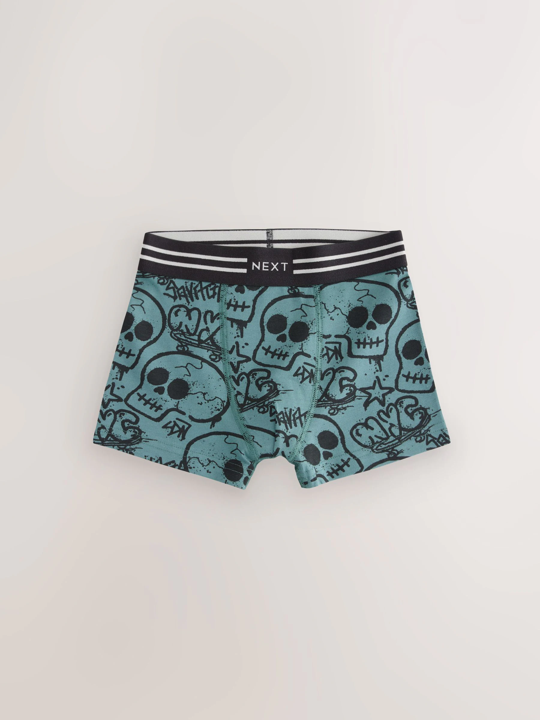 Grafitti doodshoofd print - Verpakking van 5 trunks (3-16jr)