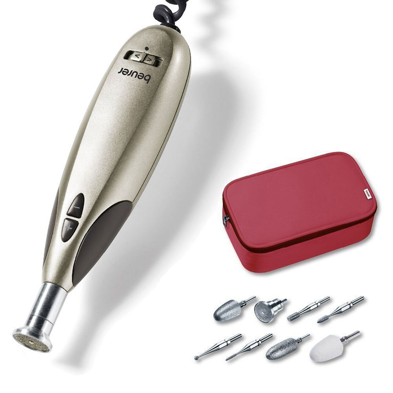 Beurer Set manucure & pédicure 9 embouts - gris