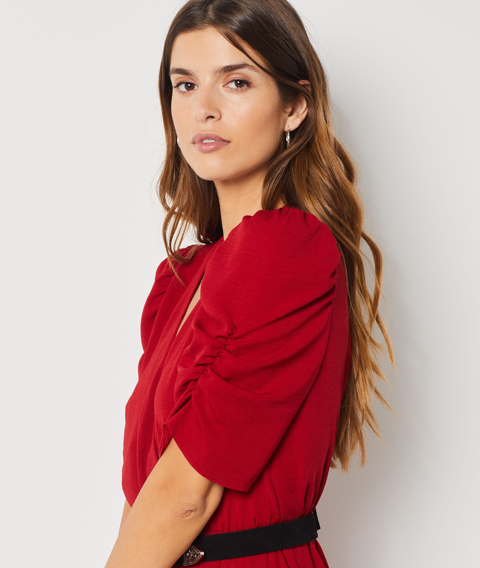 Robe longue fendue