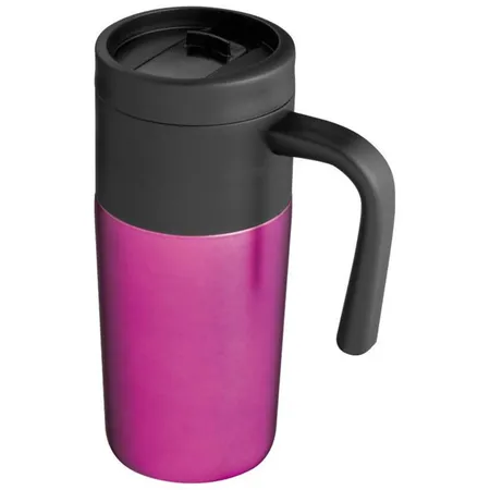 Macma Thermobecher 0,35 Liter, pink mit schwarzem Deckel