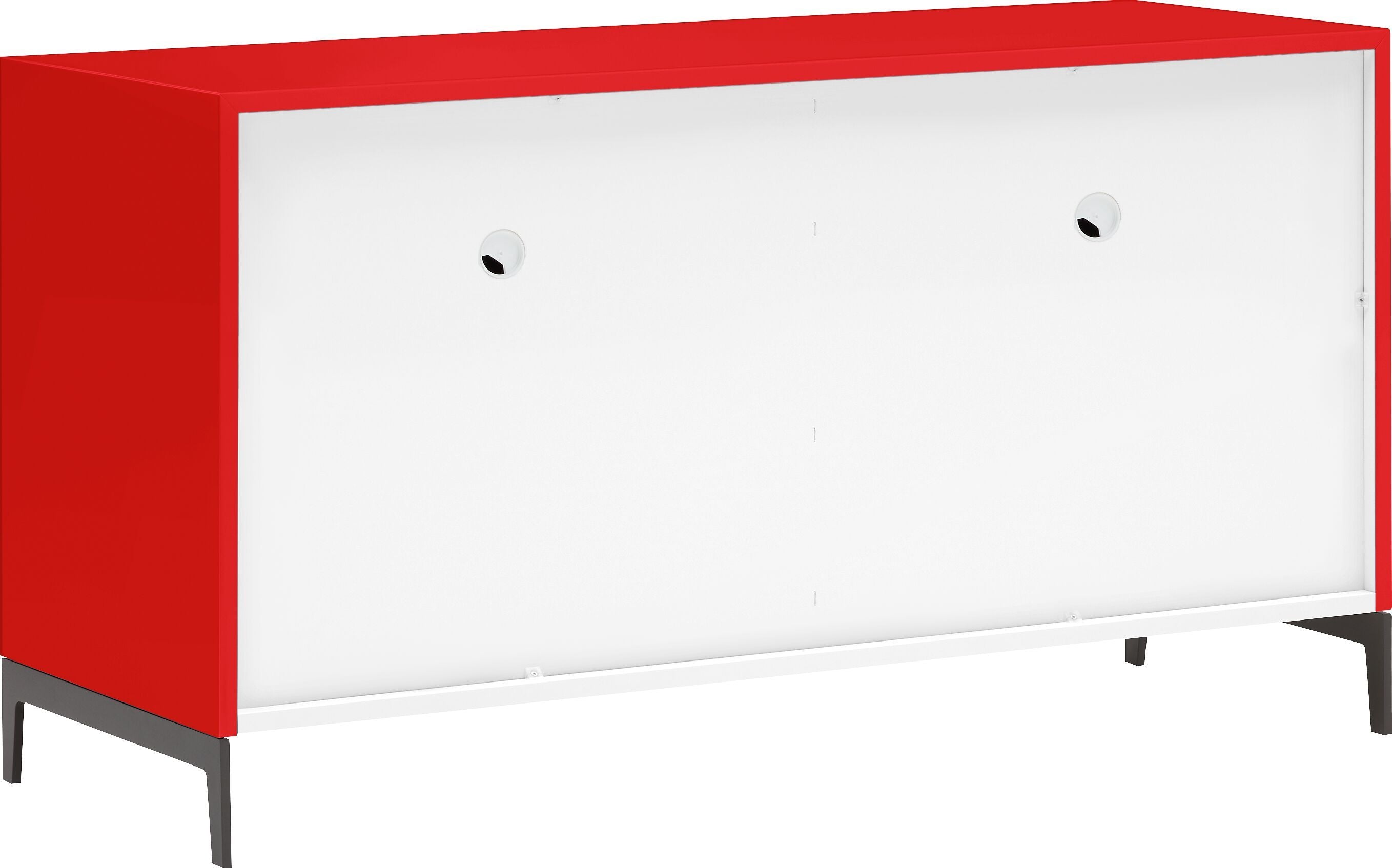LUX Sideboard - Rot / B: 120.0 cm x T: 46.0 cm x H: 68.0 cm
