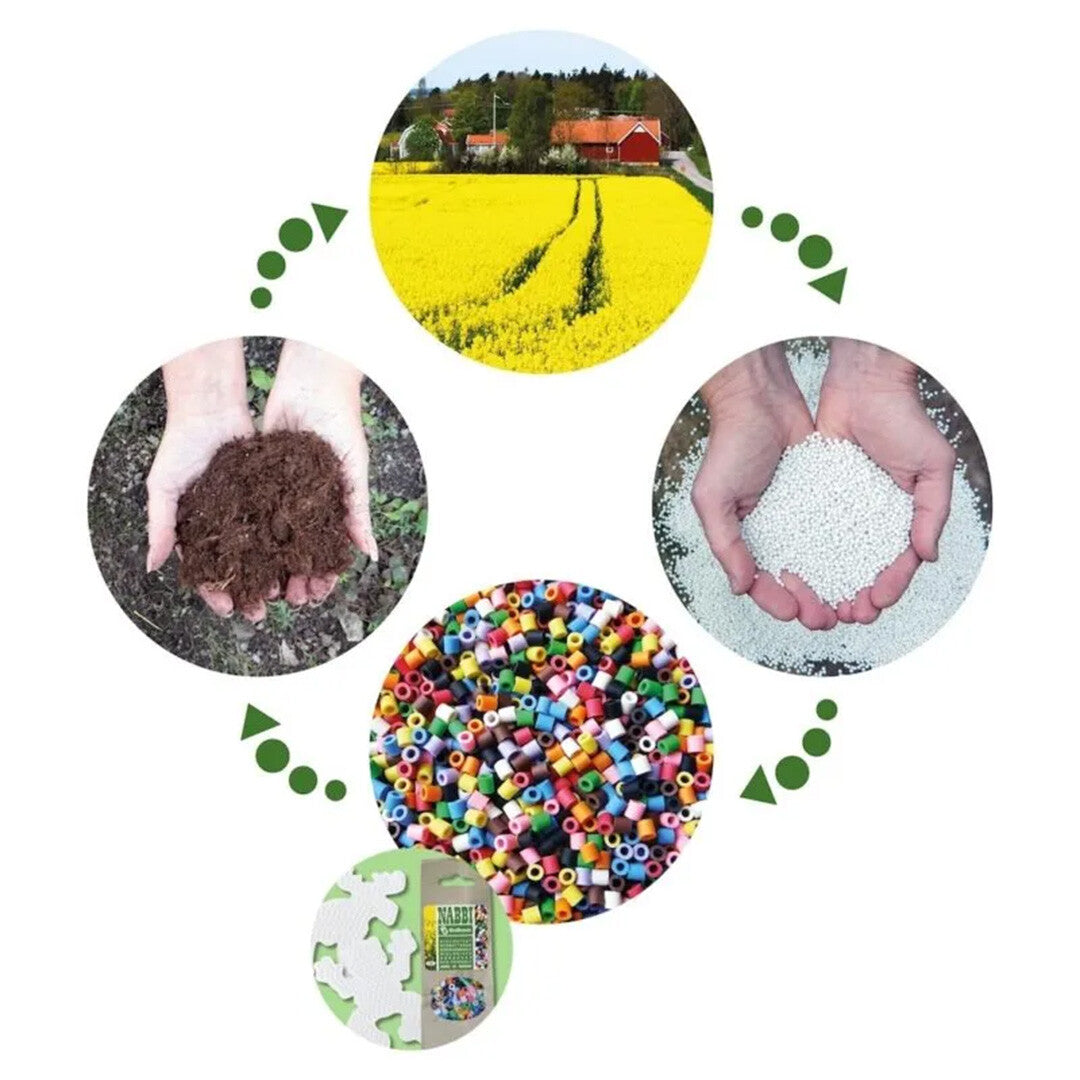 Nabbi biobeads® strijkkralen grasgroen