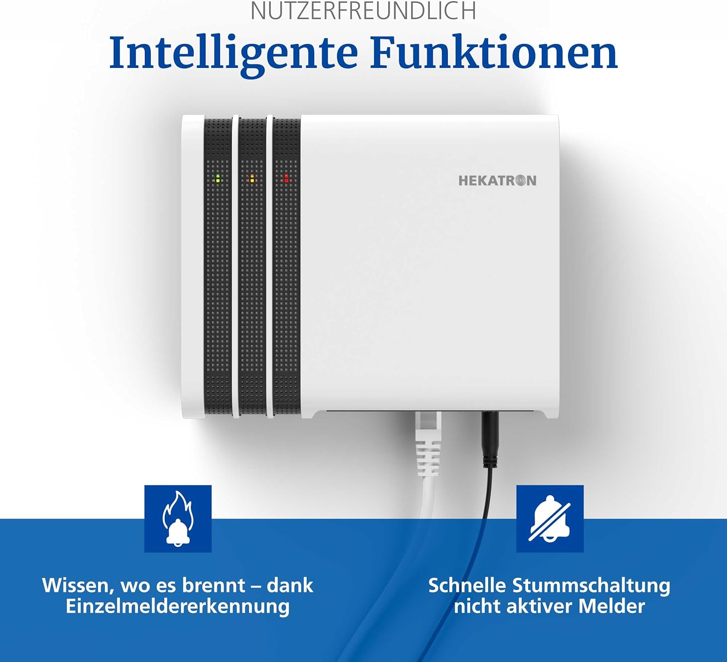 Hekatron Genius Port – Funkgateway für Rauchmelder Genius Plus X – zuverlässige Alarmweiterleitung auf Mobile Endgeräte, einfache Installation
