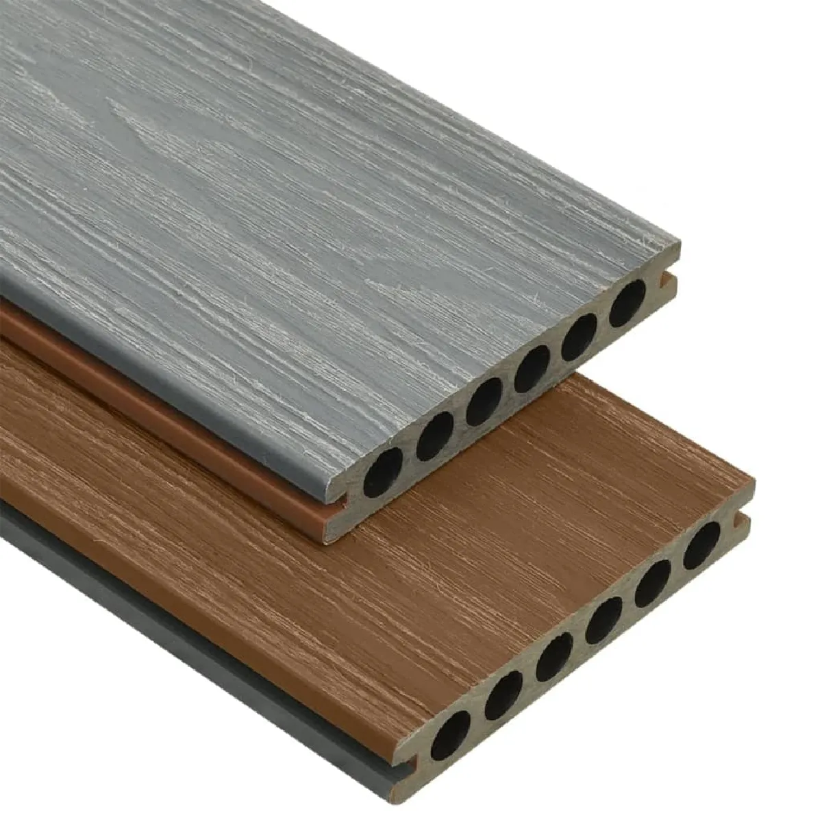 vidaXL - Panneaux coextrudés WPC - Marron/Gris