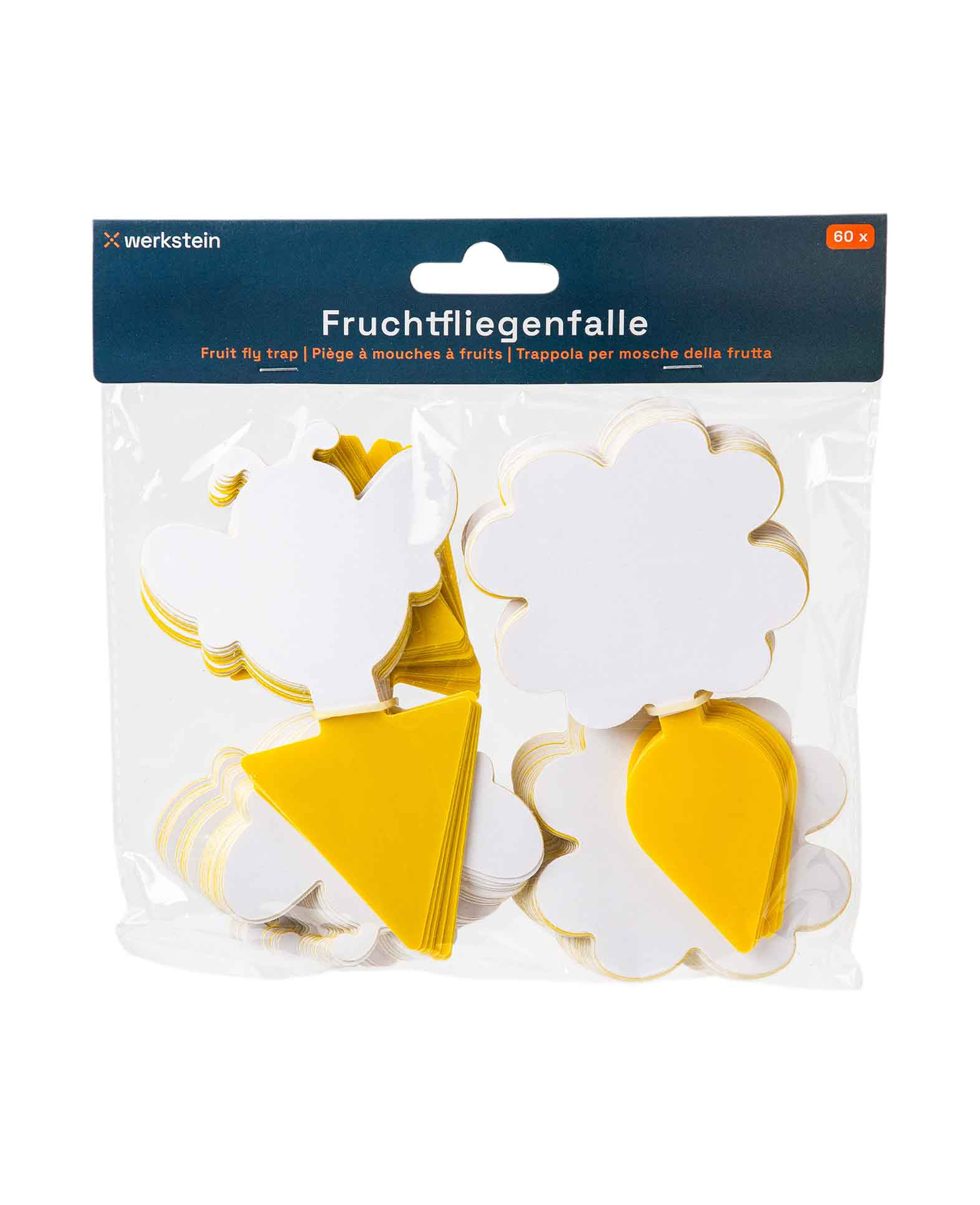 (60er Set) Fruchtfliegen Falle Gelbsticker Trauermücken Klebefalle für Blumentopf / Beet - Blume / Biene