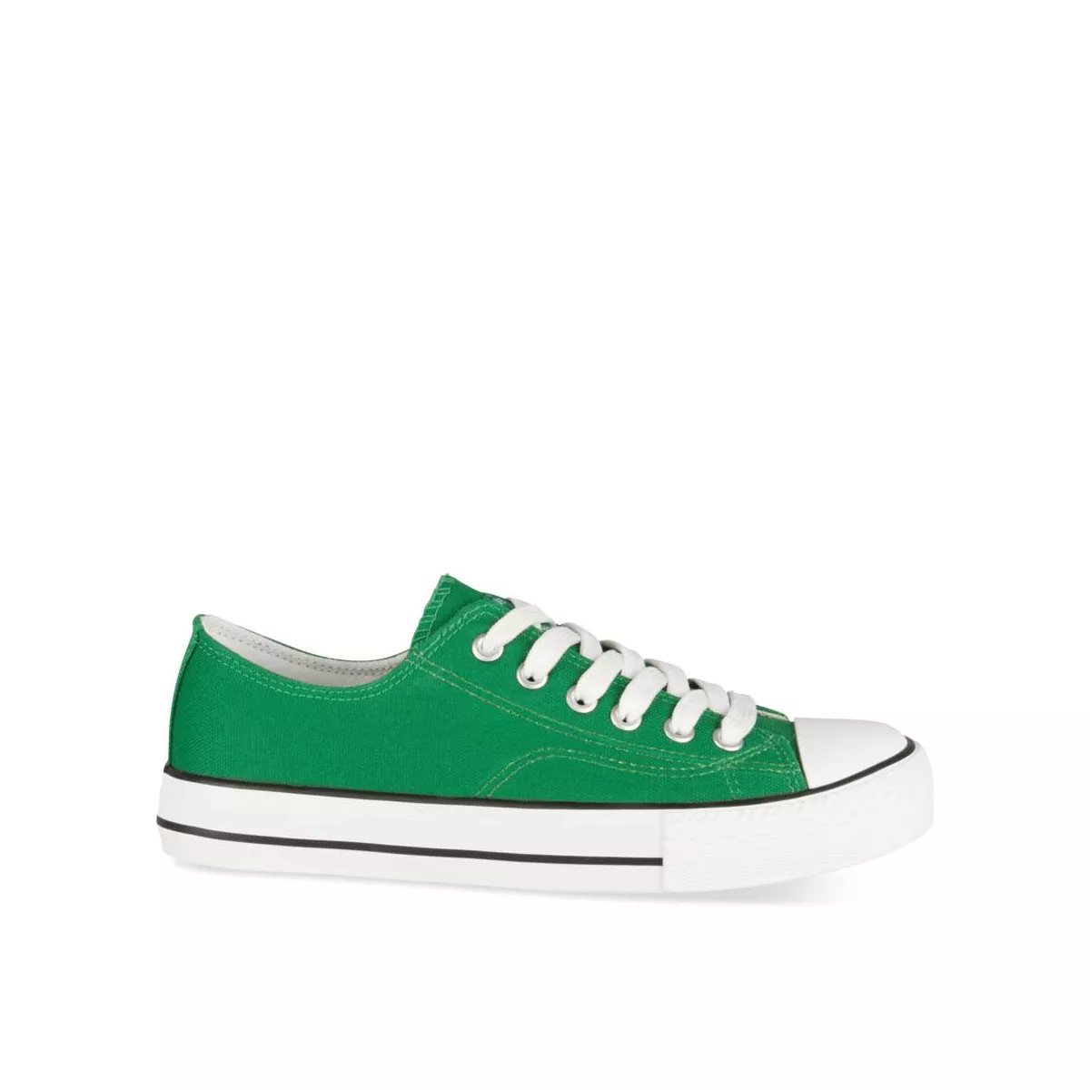 Baskets Toile VERT Femme Lacets - MERRY SCOTT