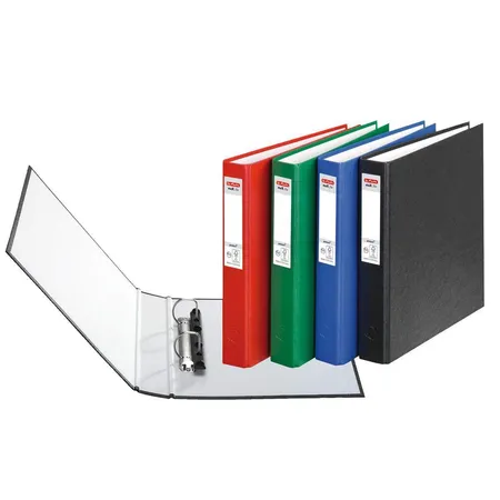 Herlitz Ringbücher mit 2-Ring Mechanik, DIN A5, 20 Stück je 5x in rot, blau, schwarz und grün