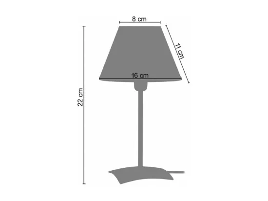 Pair de Lampes de chevet droit métal ivoire 22 cm.
