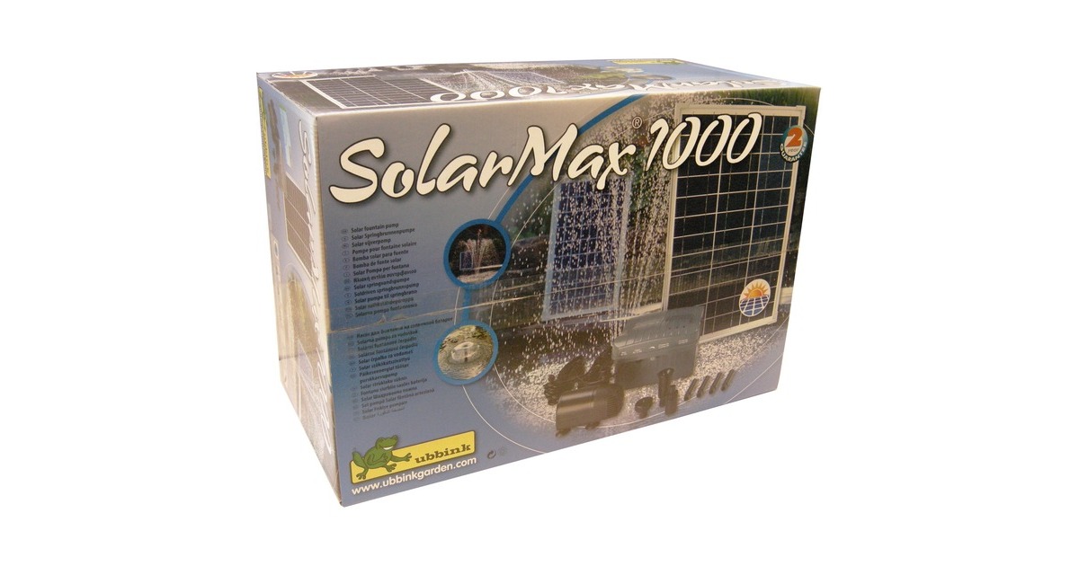 UbbinkSolarMax 1000 Accu pomp  (Zwart, Incl. solarpaneel, pomp en accu)
