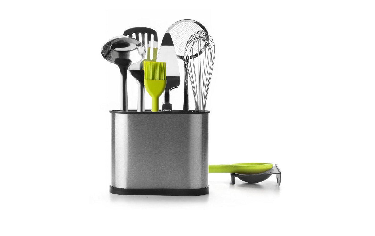 Küchenutensilienhalter SilberPraktischer Utensilienhalter im edlen Design