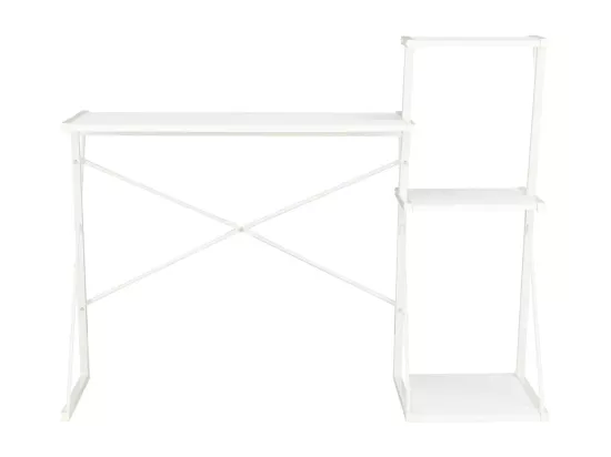 Bureau avec étagère Blanc 116x50x93 cm