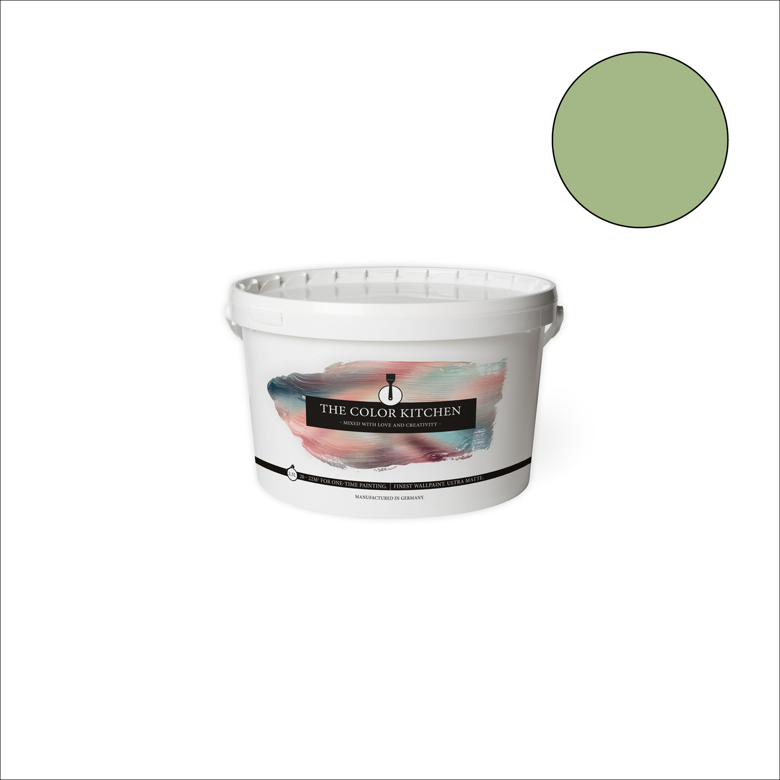 The Color Kitchen Wandfarbe Green Grape - grün matt - 2,5 Liter