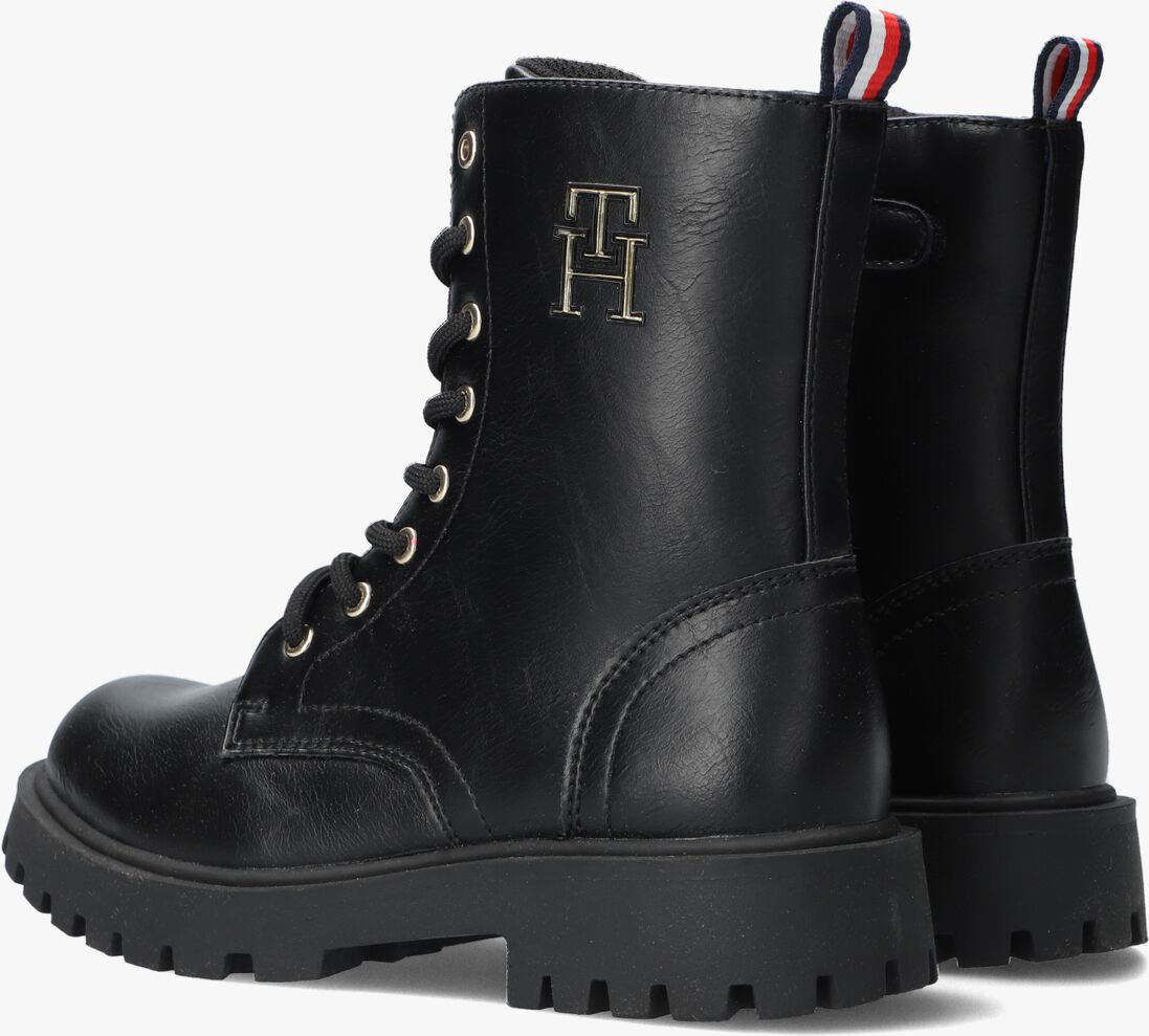 TOMMY HILFIGER zwarte tommy hilfiger veterboots 32392
