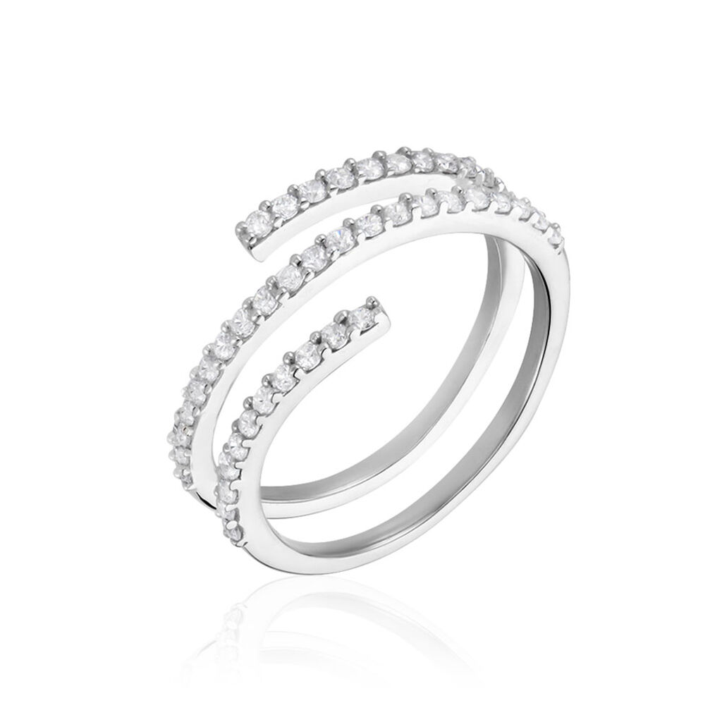 Bague Argent Blanc Bennett Oxydes De Zirconium
