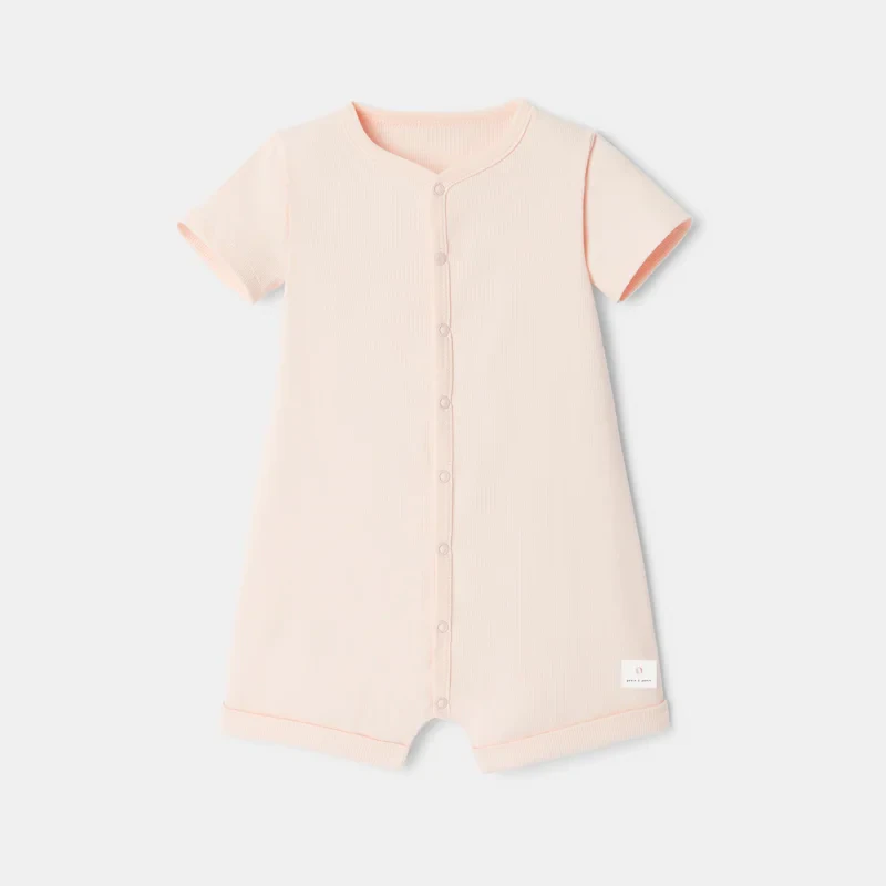 Pyjama court en coton rose naissance Absorba Rose