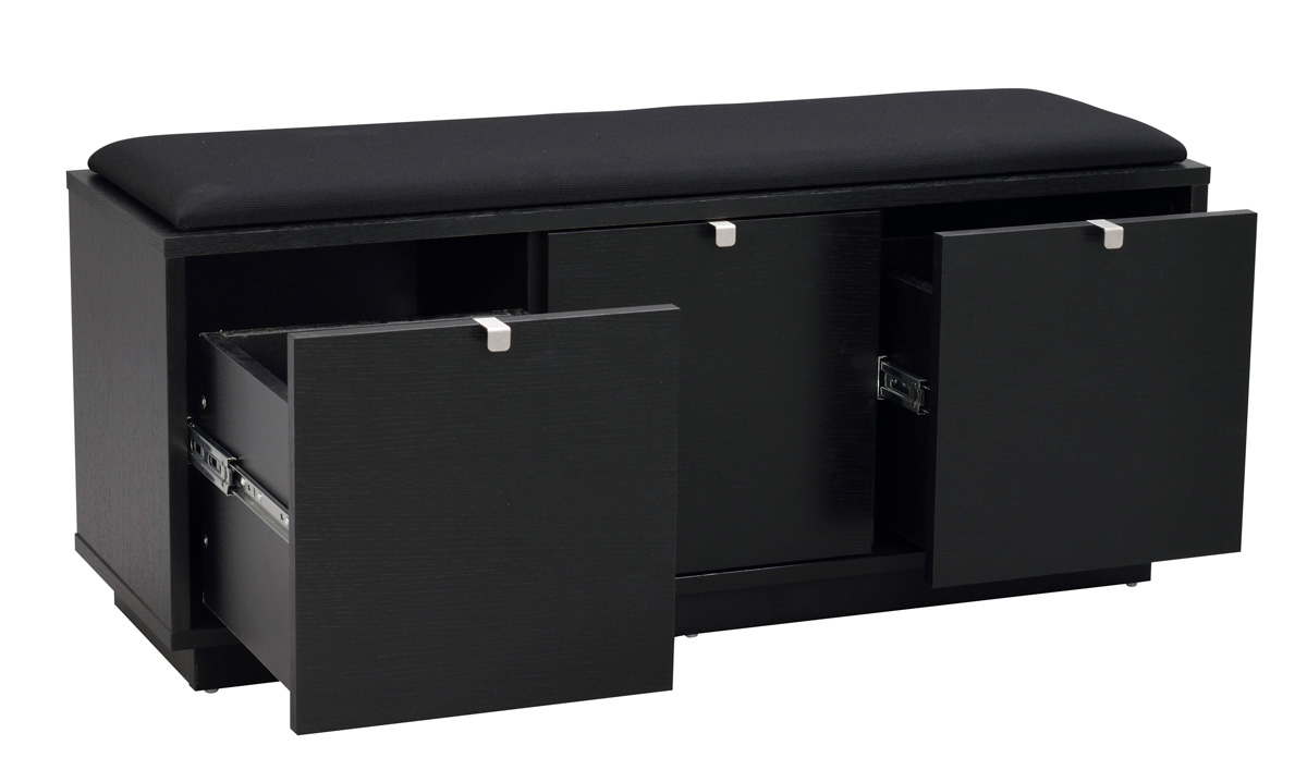 Houten bank Confetti zwart