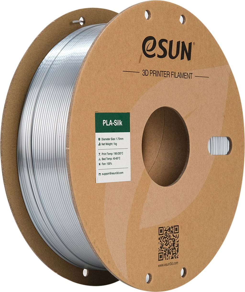 eSUN  PLA-Silk Silver, 1,75 mm / 1000 g    Seidenartiges Filament mit Metall-Optik