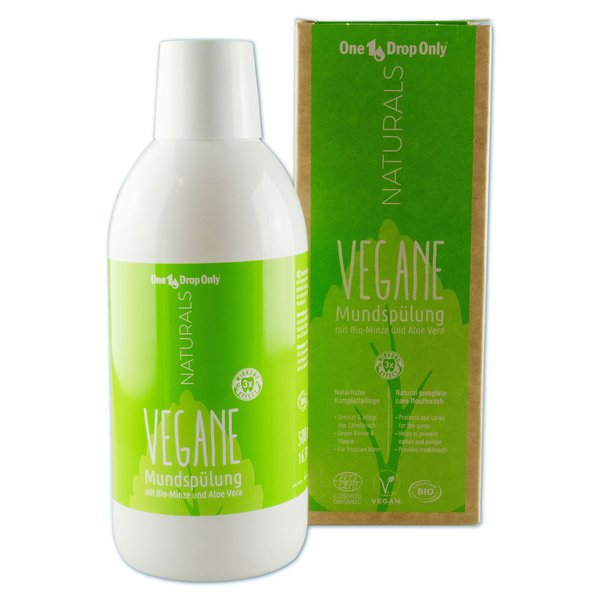 One Drop Only NATURALS vegane Mundspülung ohne Alkohol (500 ml)