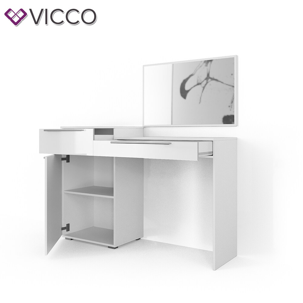Vicco Schminktisch Little Lilli Frisiertisch Kommode Frisierkommode Spiegel Weiß inklusive Bank