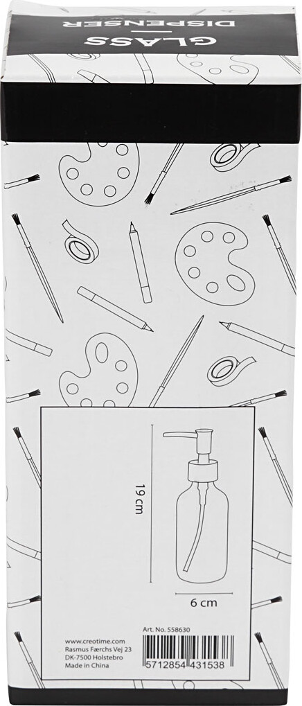Sæbedispenser - H 19,3 CM - Ø 6,3 CM - 230 ML - Klar - 1 Stk