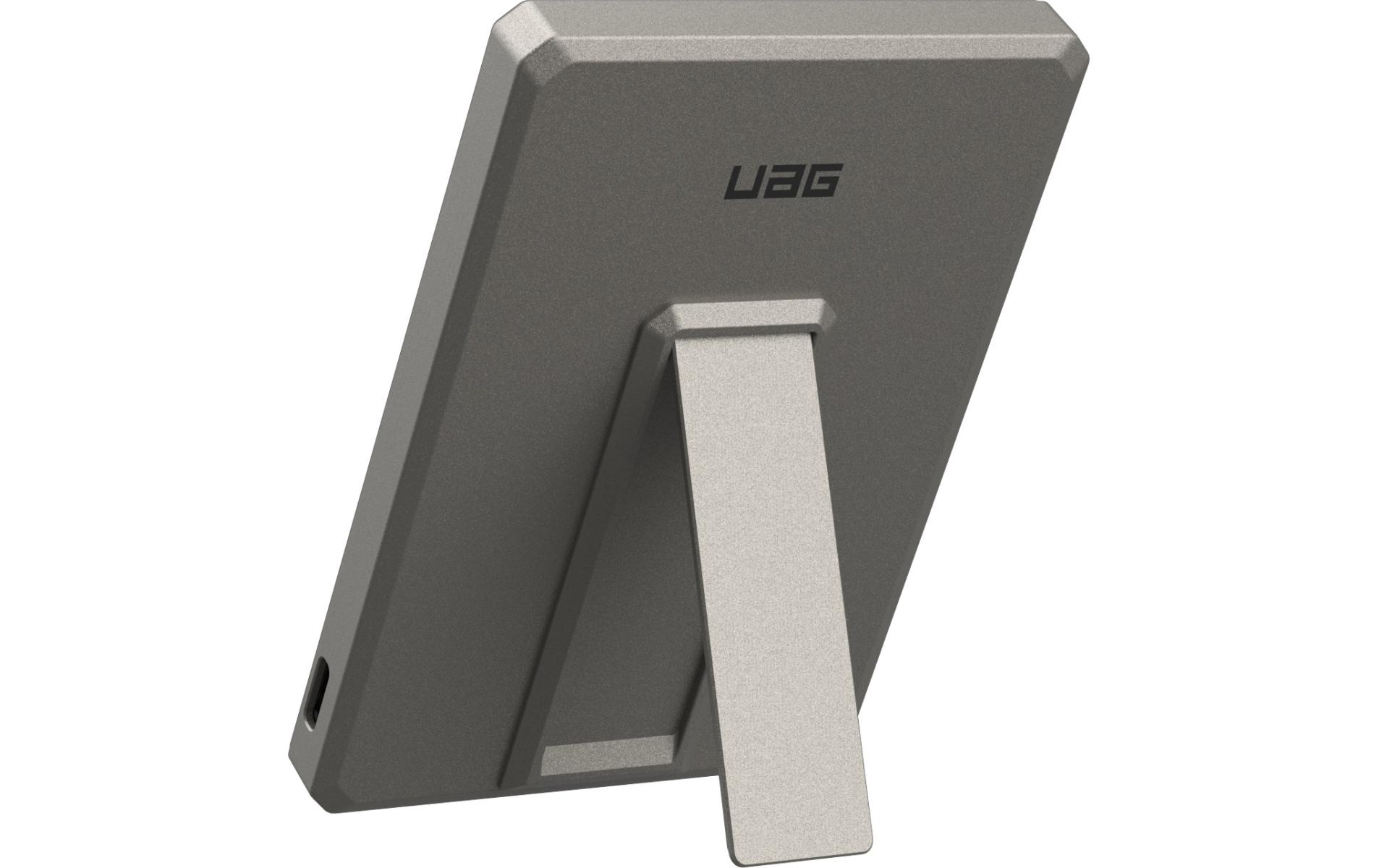 Powerbank Ultra Slim 5000 mAh TitaniumMagSafe-kompatible Powerbank mit Integrierter Metall-Kickstand