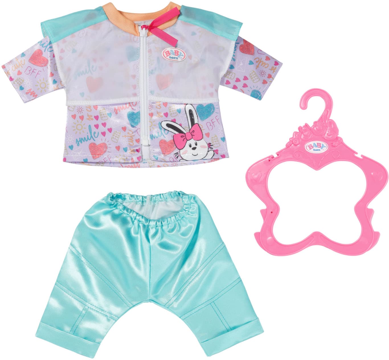 Baby Born Puppenkleidung »Freizeitanzug Aqua, 43 cm« mit Kleiderbügel