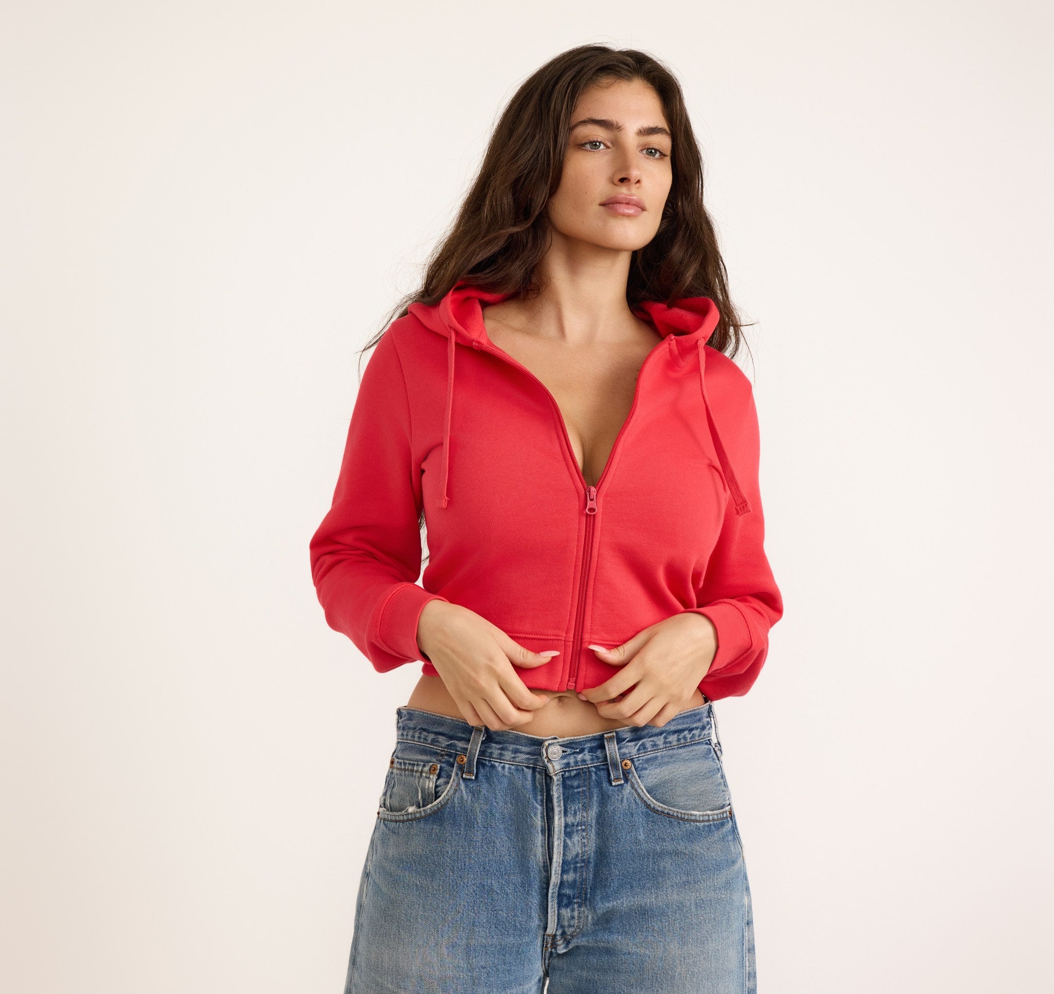 ORGANIC COTTON<br>Weekend Crop Zip Hoodie