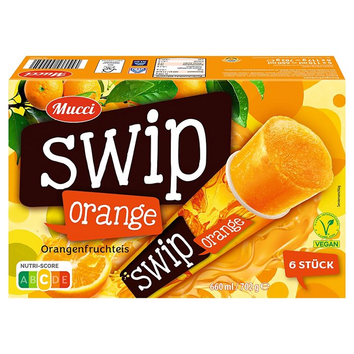 MUCCI Wassereis Swip 660 ml, Orange