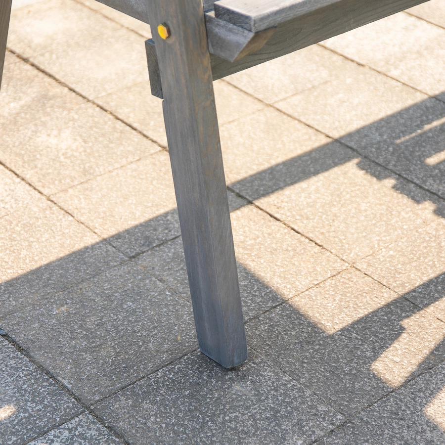 Outsunny Gartenbank mit Tisch grau