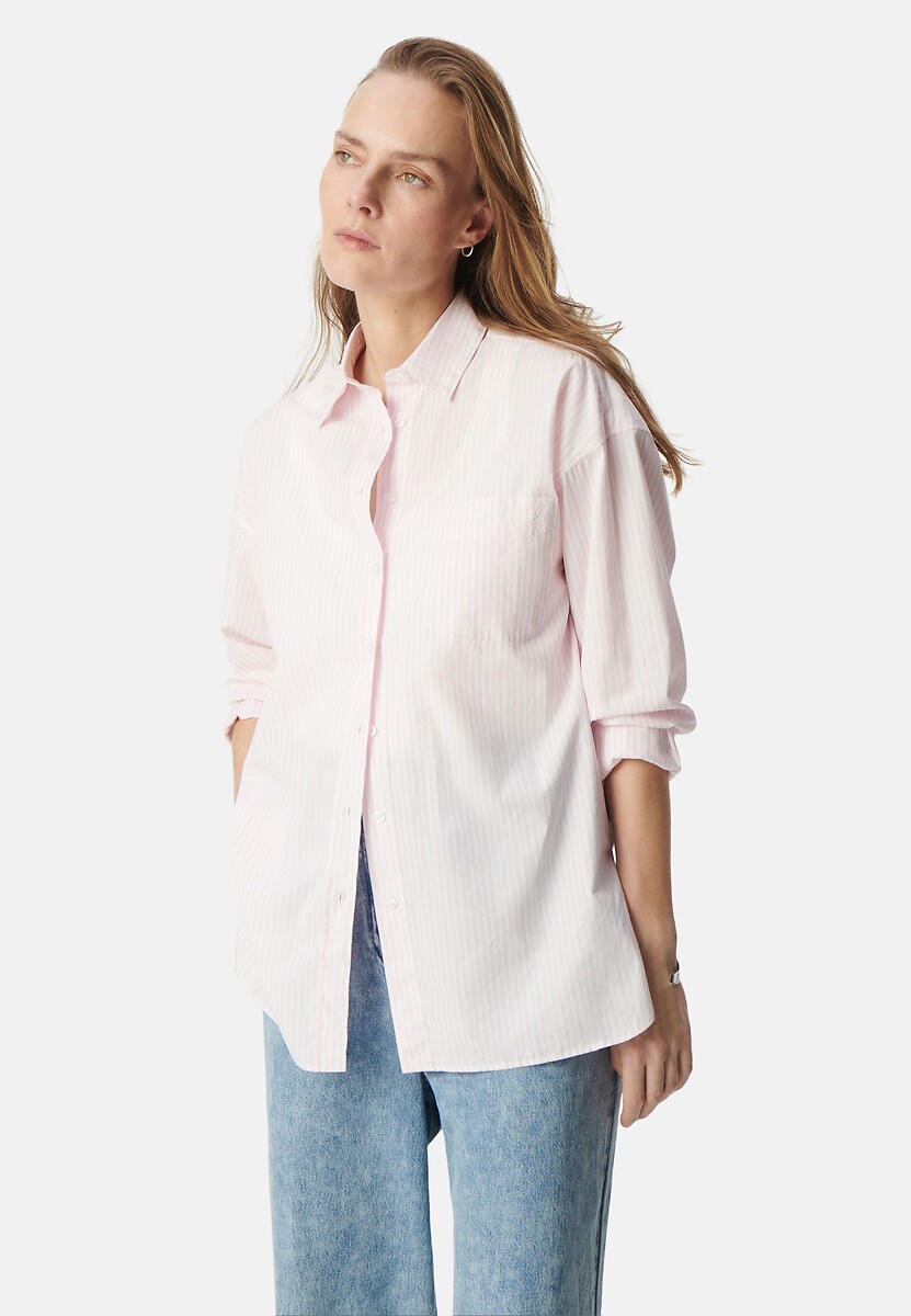 Camisa listrada folgada de mangas compridas IKKS
