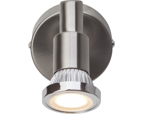LED wandspot 5W 380 lm 3000 KH 11 cm nikkel/chroom