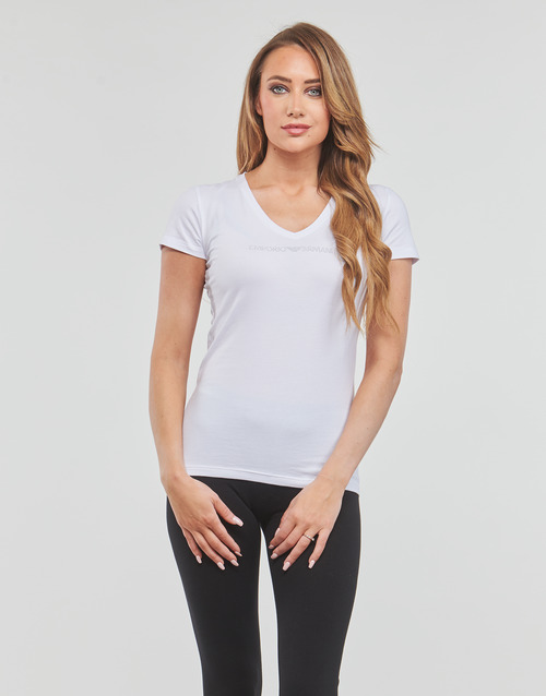Emporio Armani - T-SHIRT V NECK - Blanc